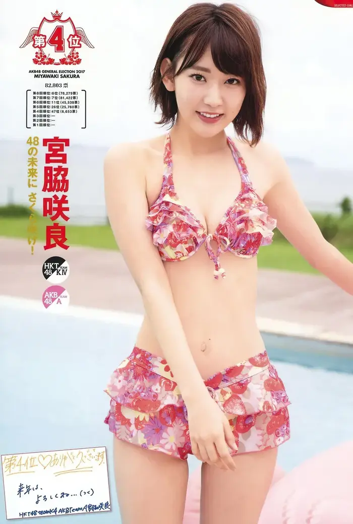 【宮脇咲良の高画質エロ画像133枚】元IZ*ONE・AKB・HKTメンバーのお宝水着グラビア 51th image