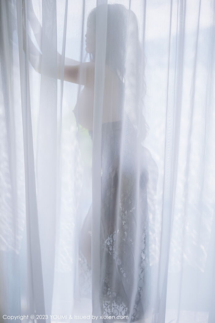 [YouMi尤蜜荟] Vol.887_ Goddess Carol 周妍希大理旅黑色网纱连衣长裙秀完美身Material诱惑Photo 80P 43th image