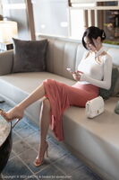 [XiaoYu画语界] Vol.965_ Goddess 杨晨晨Yome White Upper Clothing Distribution Tan 红长裙露吊坠内衣完美诱惑Photo 91P