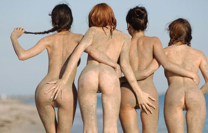 It's a spectacular sight when you line up a woman's beautiful buttocks side-by-side. 5th image
