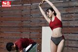 Athletic female sex image groped in uniform