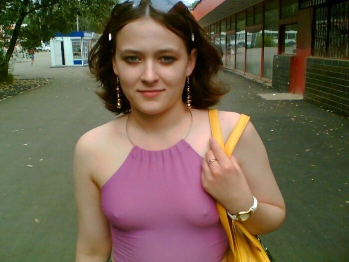 Alien braless image!! 120 photos of white beauties with transparent nipples 57th image