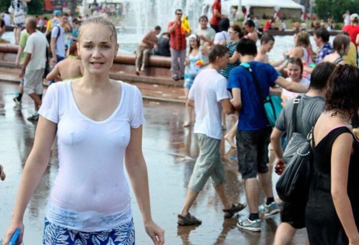 Alien braless image!! 120 photos of white beauties with transparent nipples 71th image