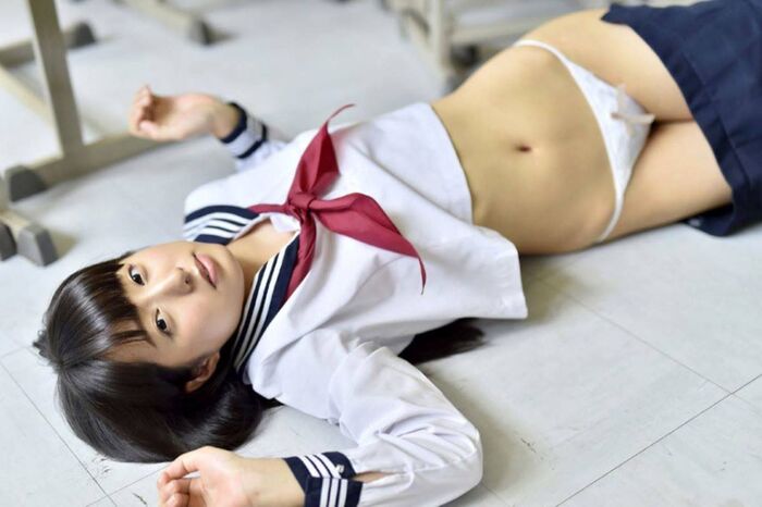 JK erotic image of half-undressed uniform taking off sailor suit 100th image