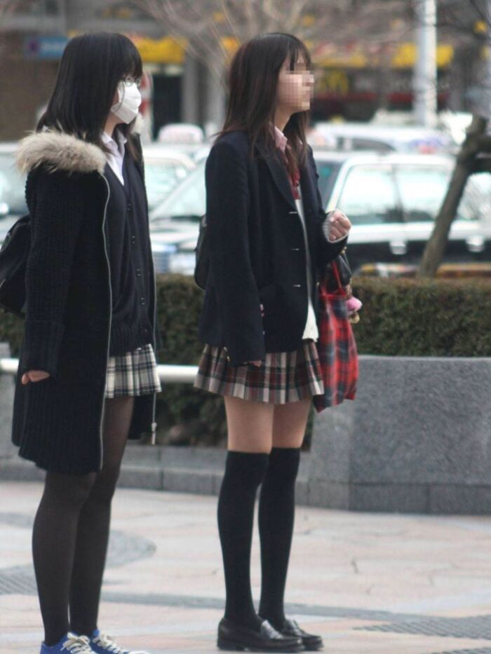 Uniform knee-high image!! 140 Niso miniskirt JK 52th image