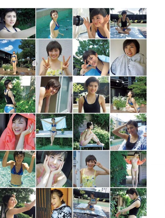 Nana Okada's short hair is a cute swimsuit gravure image 33th image
