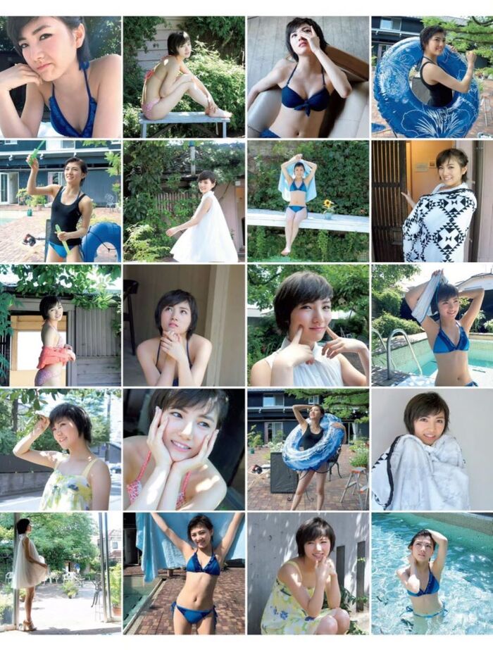 Nana Okada's short hair is a cute swimsuit gravure image 39th image