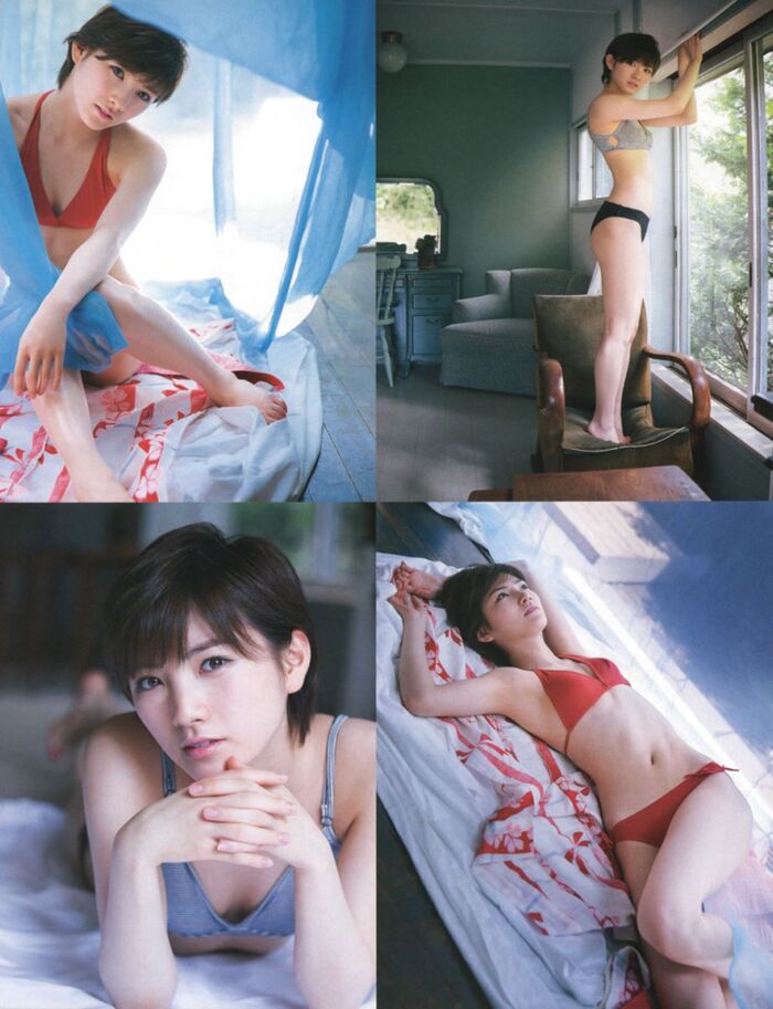 Nana Okada's short hair is a cute swimsuit gravure image 4th image