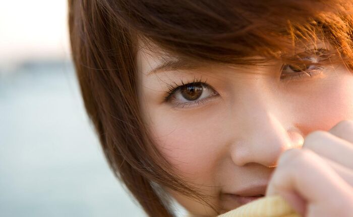 Beautiful big nude image of Saki Okuda exposing outdoors on a southern island 10th image