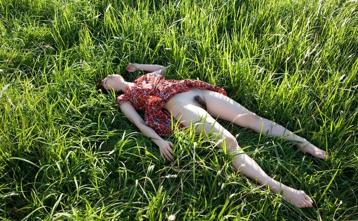 Beautiful big nude image of Saki Okuda exposing outdoors on a southern island 6th image