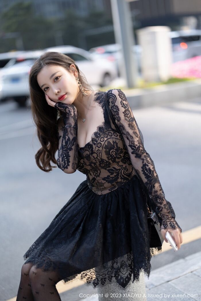 [XiaoYu画语界] Vol.988_ Goddess 杨晨晨Yome Erotic Sensibility 黑色蕾丝连衣Short 裙露黑色内衣完美诱惑Photo 92P 3th image