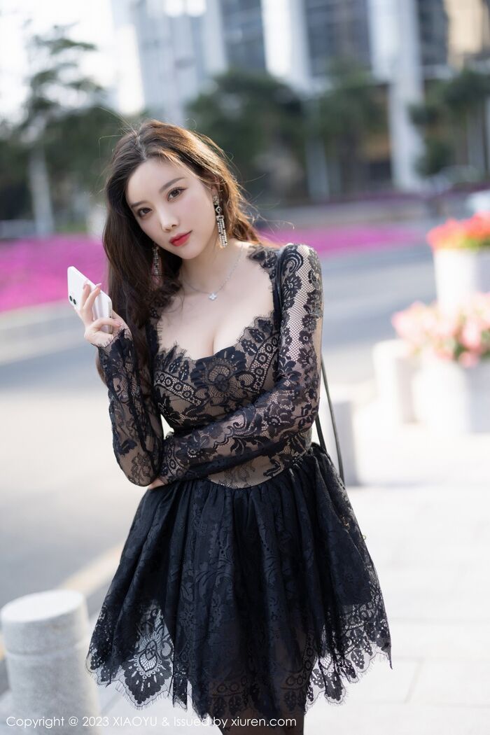 [XiaoYu画语界] Vol.988_ Goddess 杨晨晨Yome Erotic Sensibility 黑色蕾丝连衣Short 裙露黑色内衣完美诱惑Photo 92P 30th image