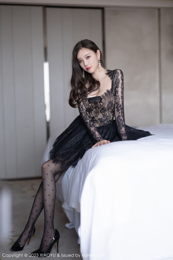 [XiaoYu画语界] Vol.988_ Goddess 杨晨晨Yome Erotic Sensibility 黑色蕾丝连衣Short 裙露黑色内衣完美诱惑Photo 92P 48th image