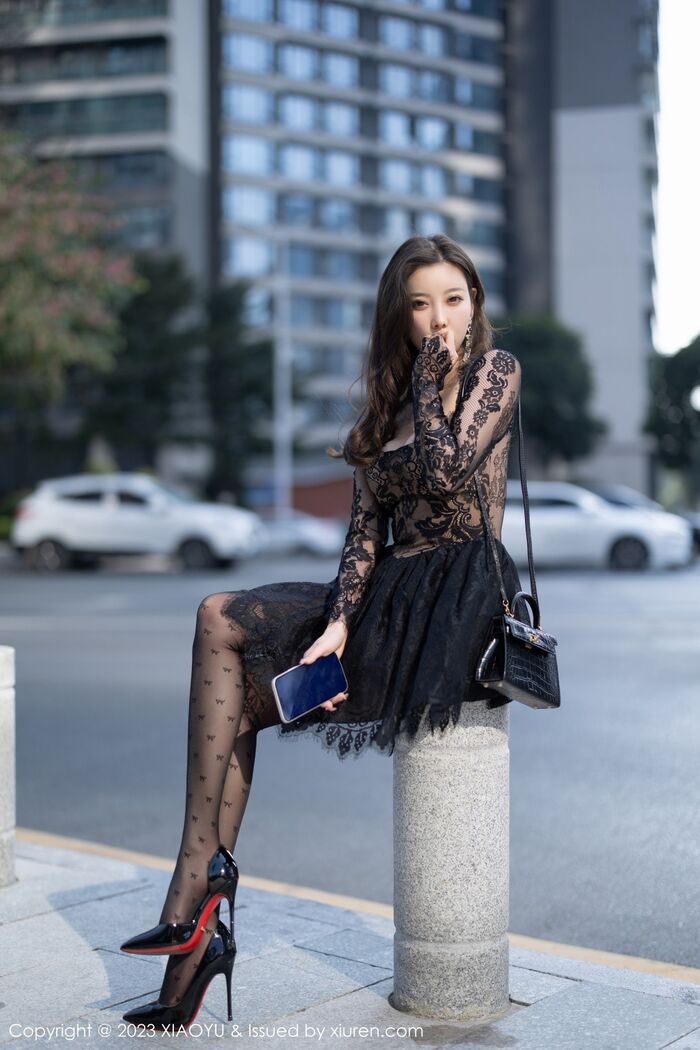 [XiaoYu画语界] Vol.988_ Goddess 杨晨晨Yome Erotic Sensibility 黑色蕾丝连衣Short 裙露黑色内衣完美诱惑Photo 92P 56th image