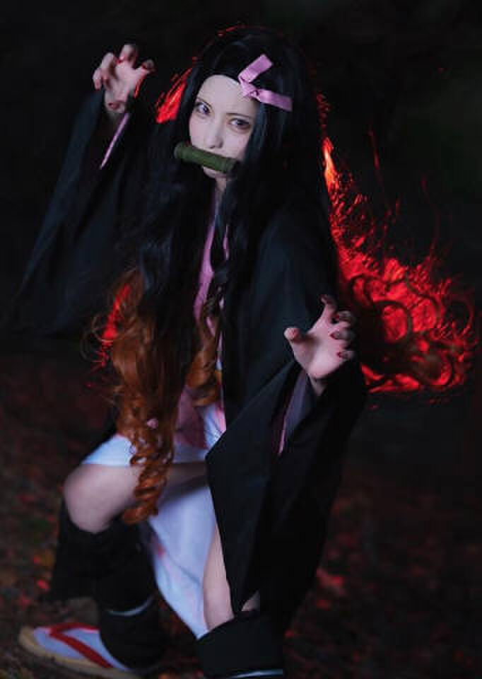 'Demon Slayer' female character cosplay erotic image 14th image