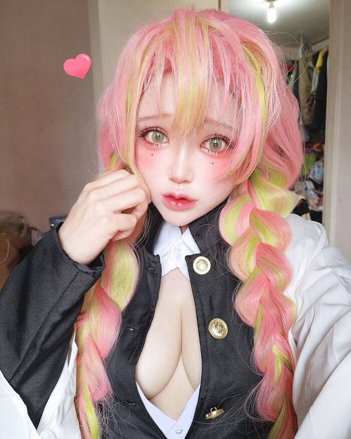 'Demon Slayer' female character cosplay erotic image 40th image