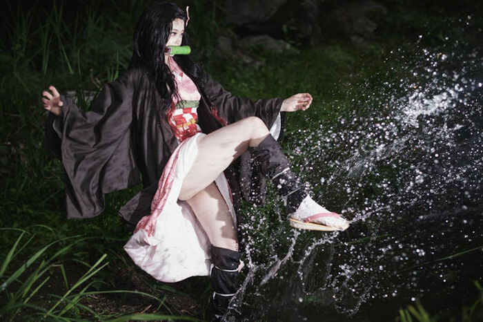 'Demon Slayer' female character cosplay erotic image 5th image