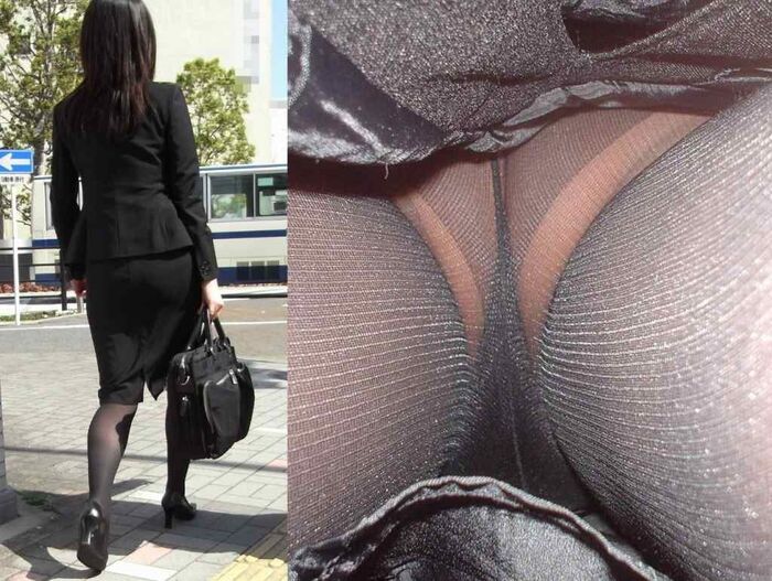 【Amateur Panchira】Upside down shot of a tight skirt with a narrow gap! This is an erotic outfit www 12th image