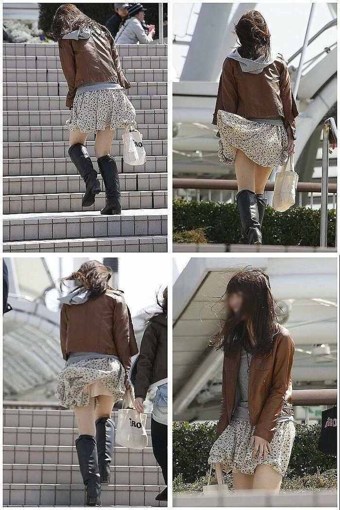 The panchira evoked by the wind is the best! If I am reborn, I will become an erotic wind god wwww 5th image