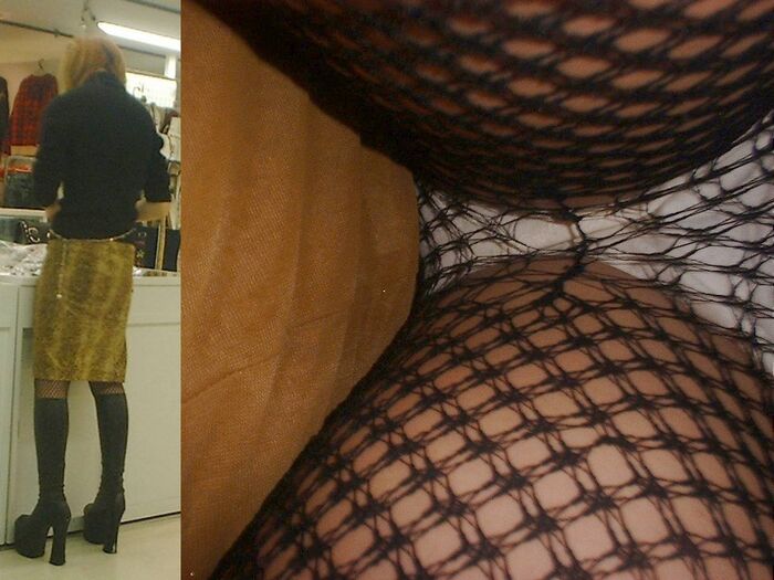 [Upside down shooting] The eroticism of raw thighs &amp; fishnet stockings is abnormal 35 photos 13th image
