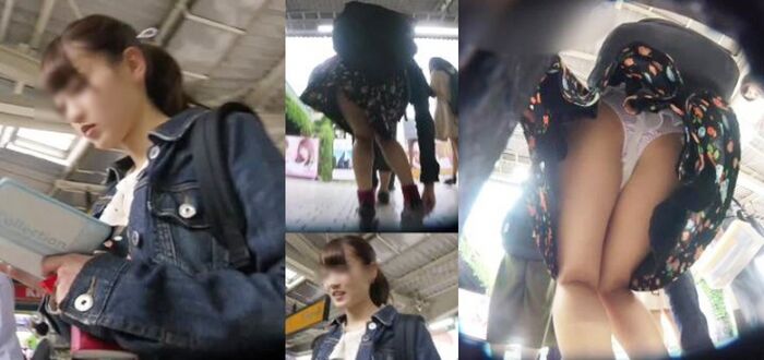 Take a brilliant upside down shot of a cute girl waiting for the train without being noticed! 31 photos 20th image