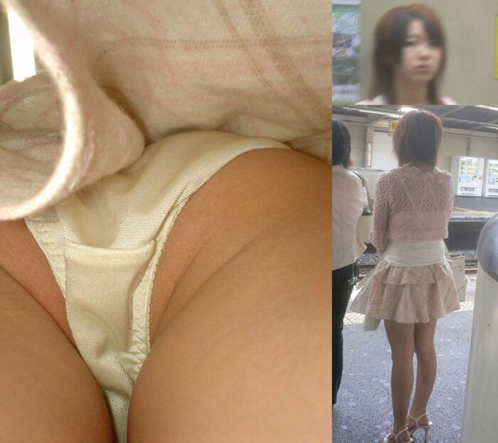 Take a brilliant upside down shot of a cute girl waiting for the train without being noticed! 31 photos 27th image