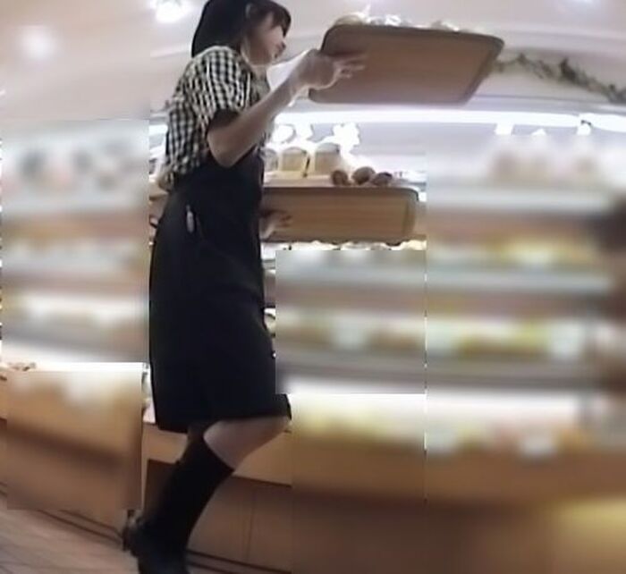 Bakery's signature girl's rare panchira! I can't stop my nosebleeds... 5th image