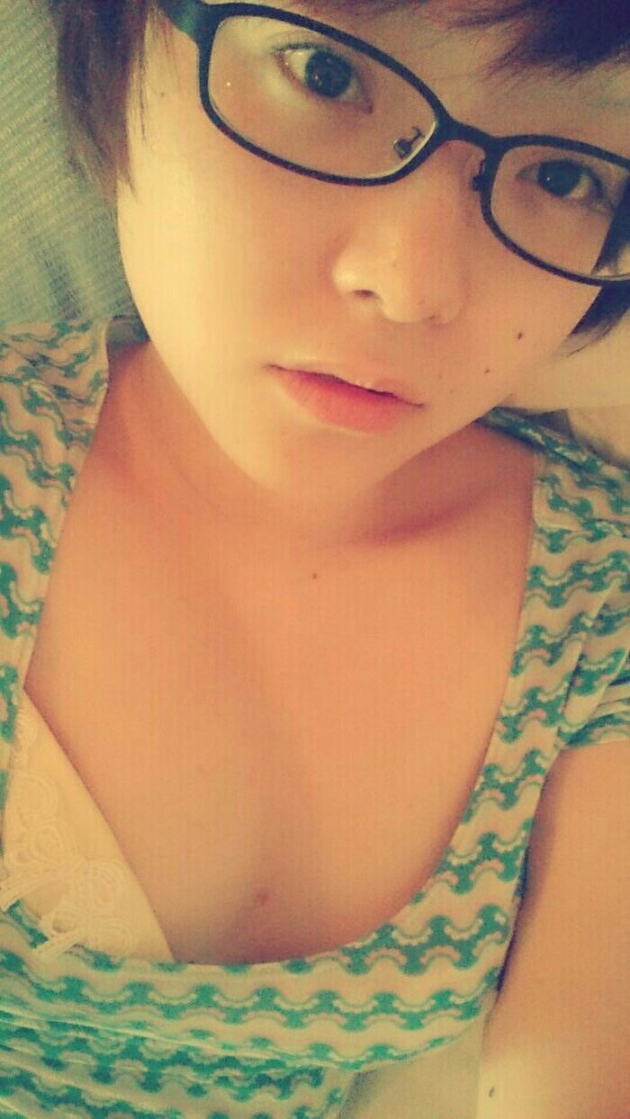 Selfie image of a girl with glasses 17th image