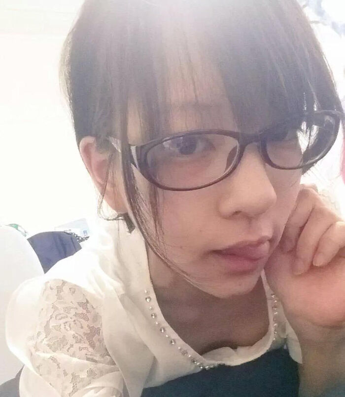 Selfie image of a girl with glasses 26th image