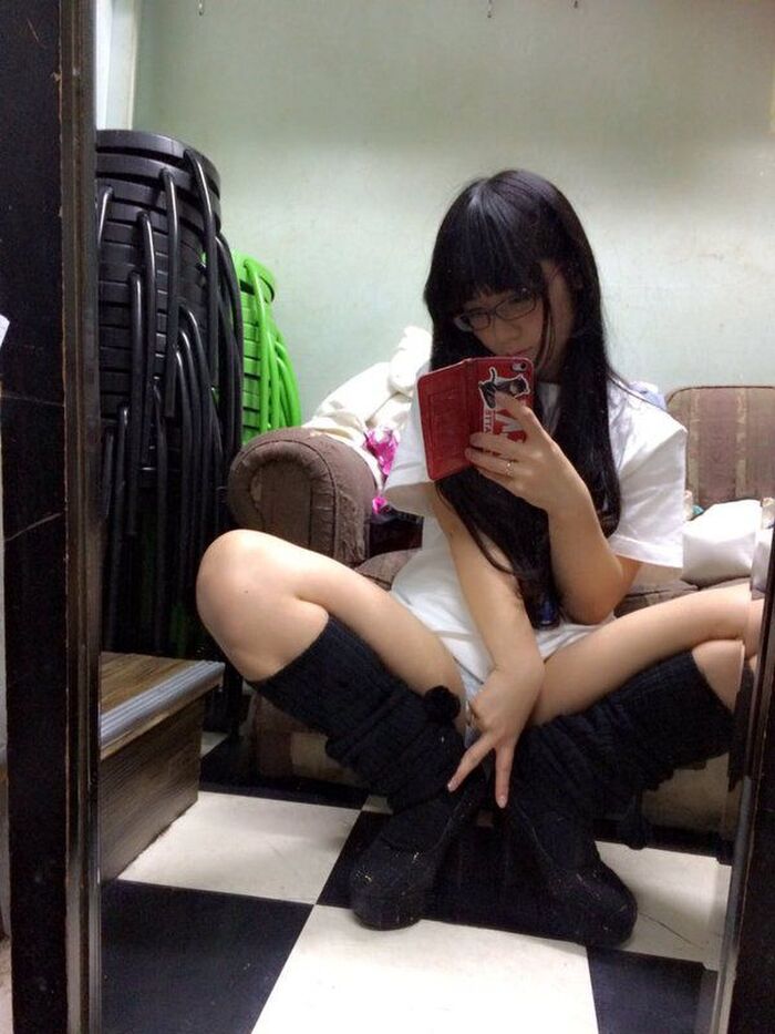 Selfie image of a girl with glasses 37th image