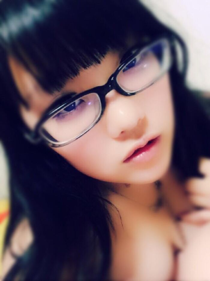 Selfie image of a girl with glasses 81th image