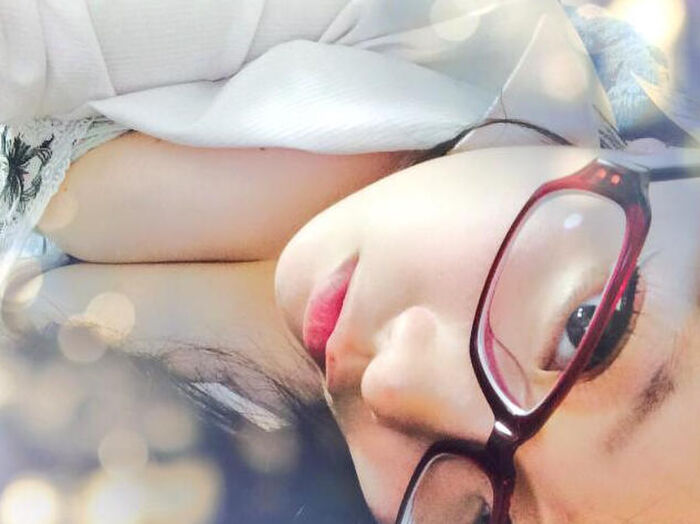 Selfie image of a girl with glasses 82th image