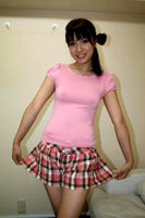Erotic image of a braless amateur woman
