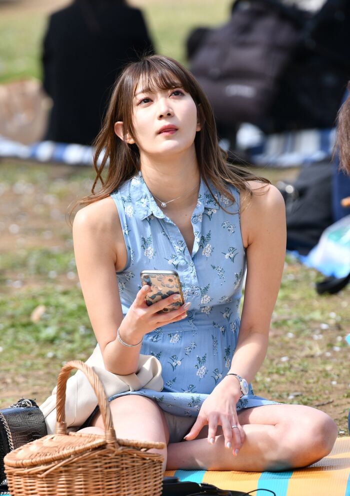 【Tertiary image】The cherry blossom viewing panchira image is too amazing 12th image