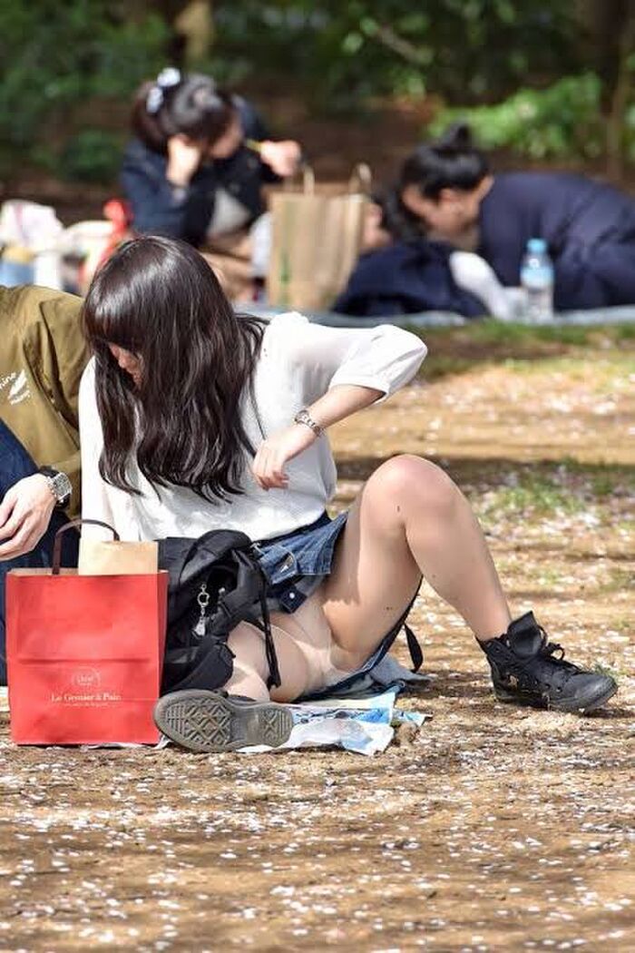 【Tertiary image】The cherry blossom viewing panchira image is too amazing 21th image
