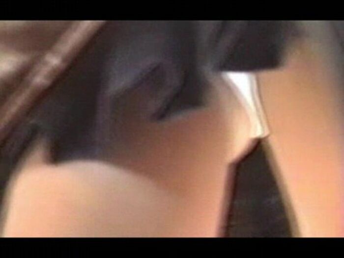 Voyeur tracking JK's pure white panchira with a hidden camera hidden in a bag 2th image