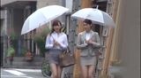 Video of a miniskirt OL touring the workplace to the changing room