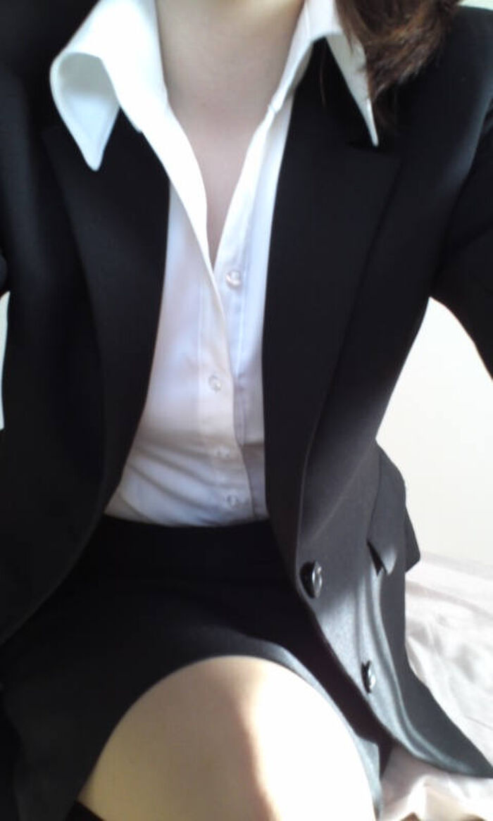 Erotic selfies in suits 17th image