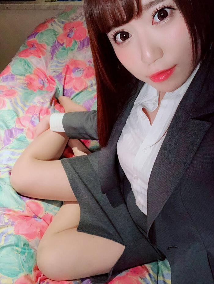 Erotic selfies in suits 7th image