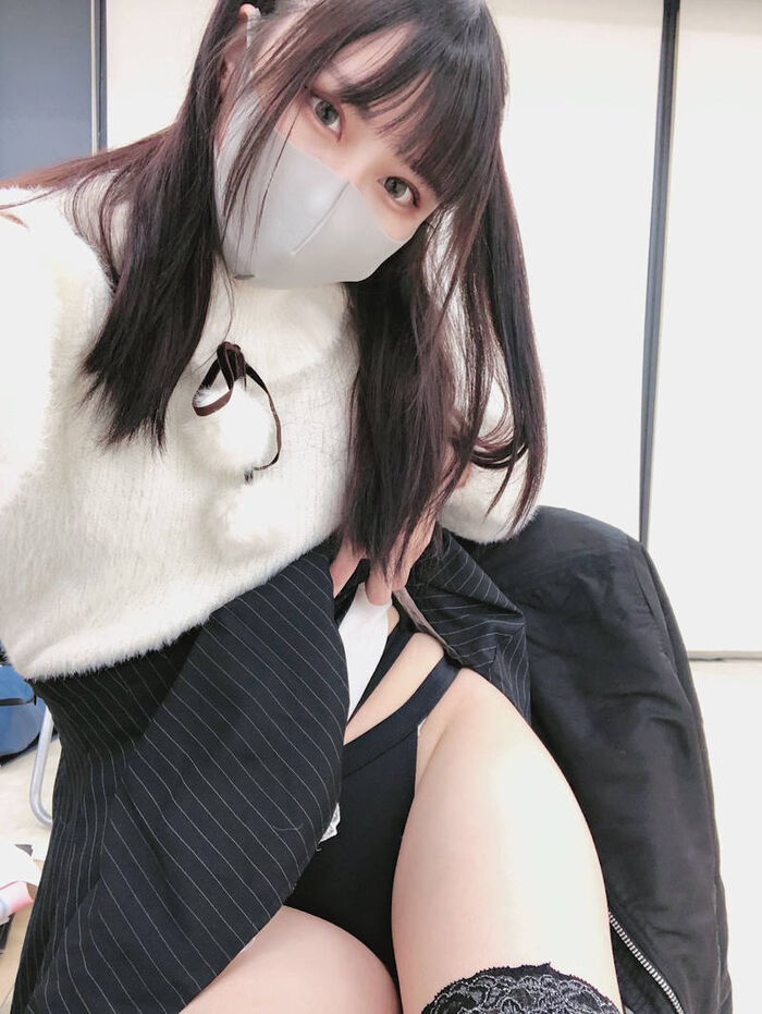 Selfie erotic image showing the inside of the skirt 18th image