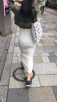 Panty line erotic image in a tight dress