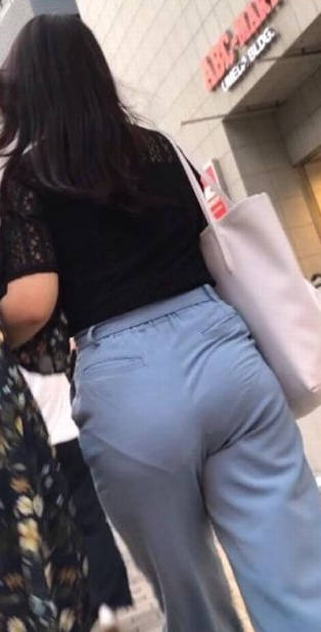 Erotic image of the buttocks with the panty line visible 13th image
