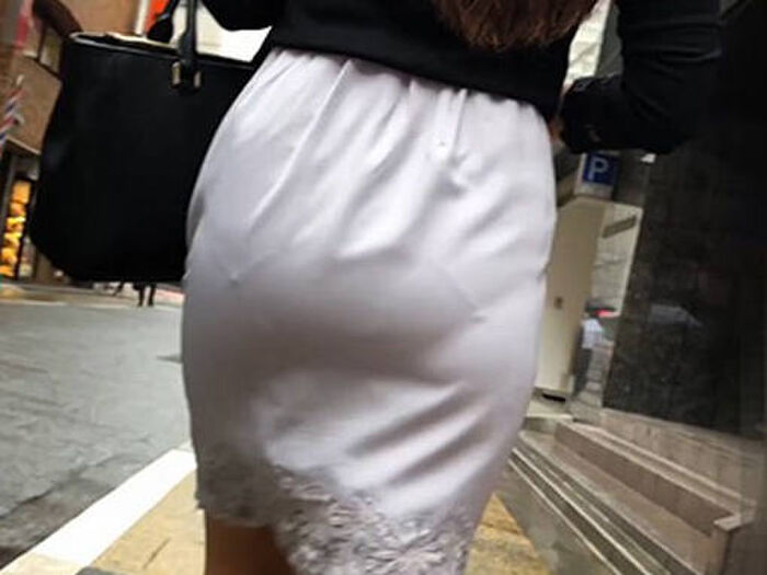 Erotic image of the buttocks with the panty line visible 15th image