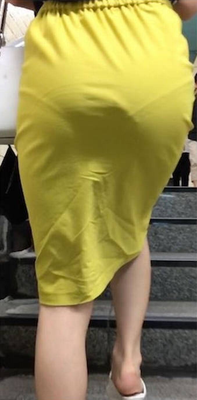 Erotic image of the buttocks with the panty line visible 19th image