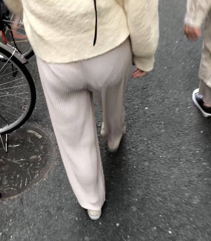Erotic image of the buttocks with the panty line visible 25th image