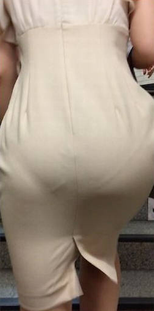 Erotic image of the buttocks with the panty line visible 3th image