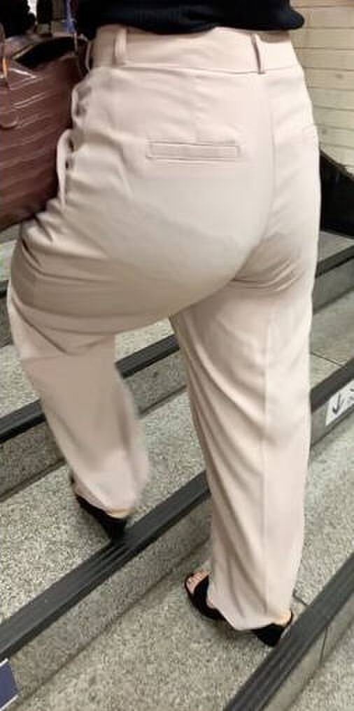 Erotic image of the buttocks with the panty line visible 33th image