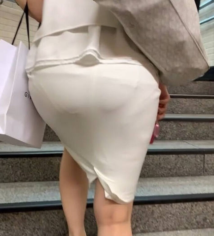 Erotic image of the buttocks with the panty line visible 44th image