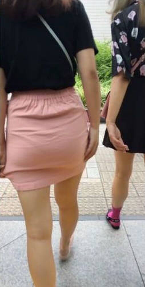 Erotic image of the buttocks with the panty line visible 51th image