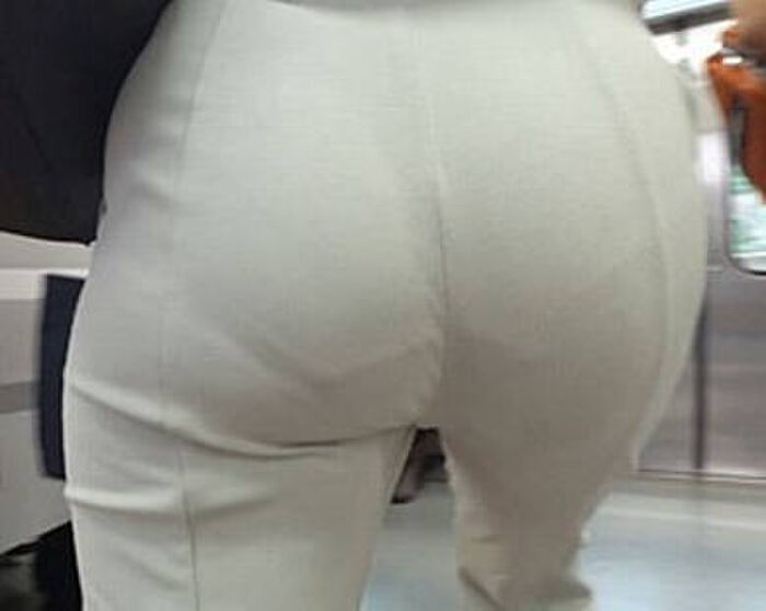 Erotic image of the buttocks with the panty line visible 71th image